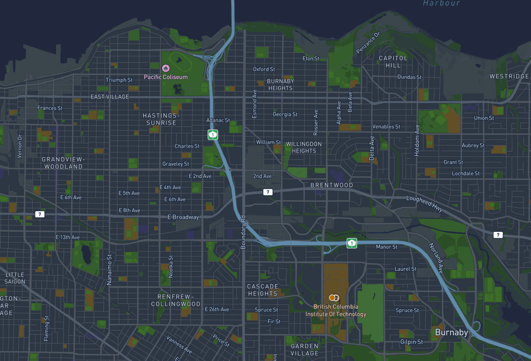 Restaurant location map